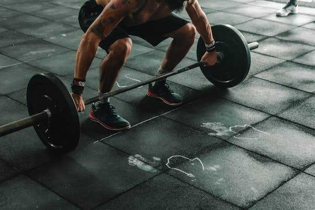 Picture of a person lifting weights